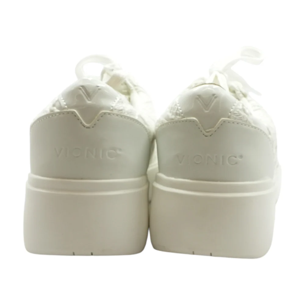 White Low-Top Athletic Shoes - Image 2
