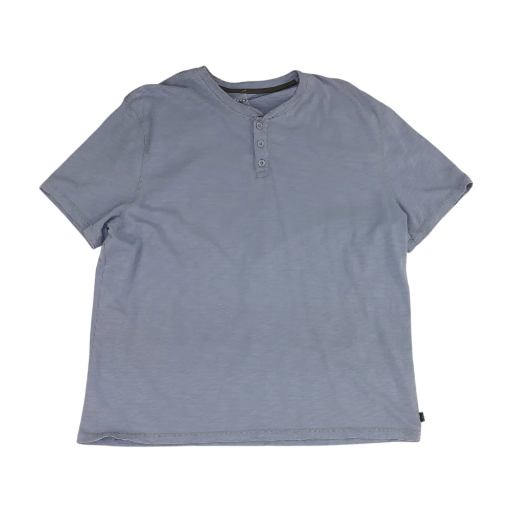Blue Solid Henley T-Shirt
