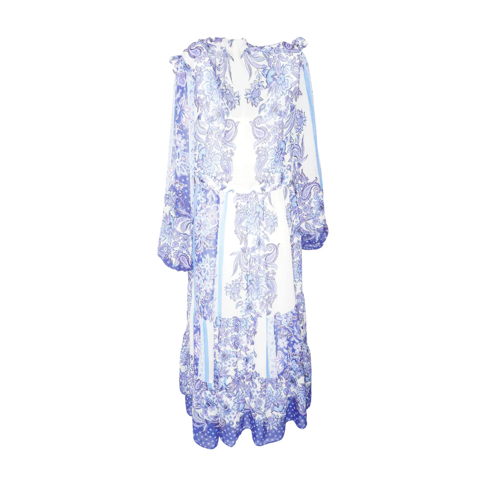 Blue Paisley Midi Dress - Image 2