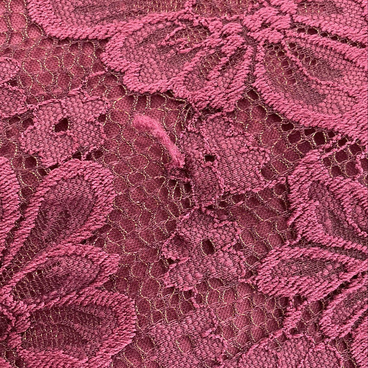 Maroon Eyelet Dress - Image 3