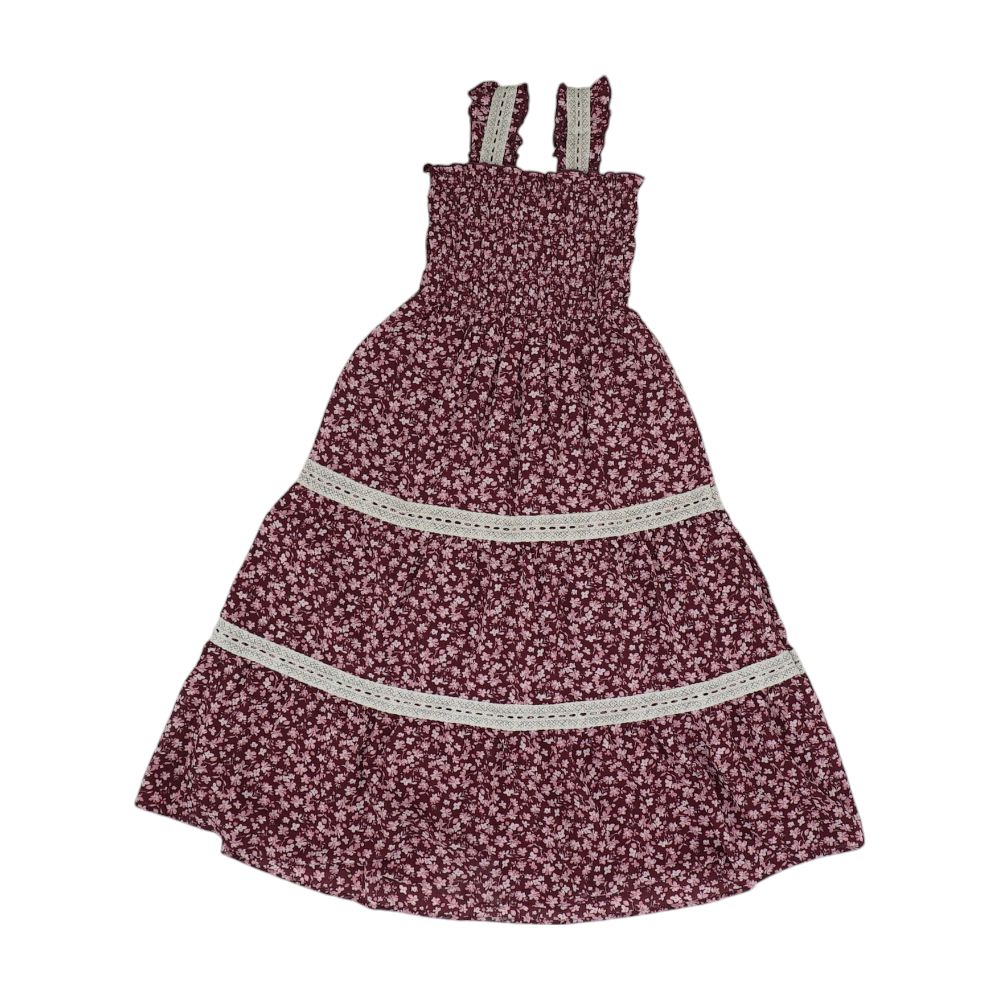 Maroon Floral Maxi Dress - Image 2