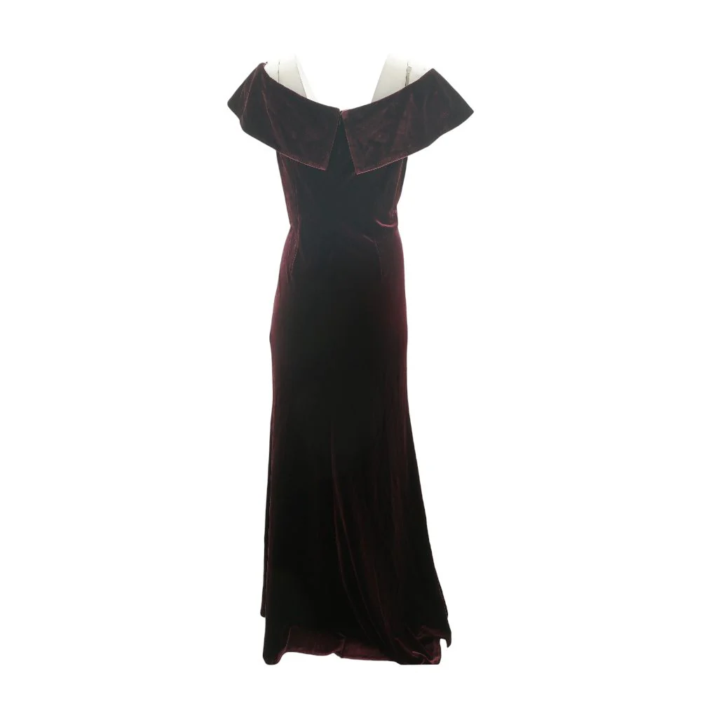 Maroon Formal Maxi Dress - Image 2