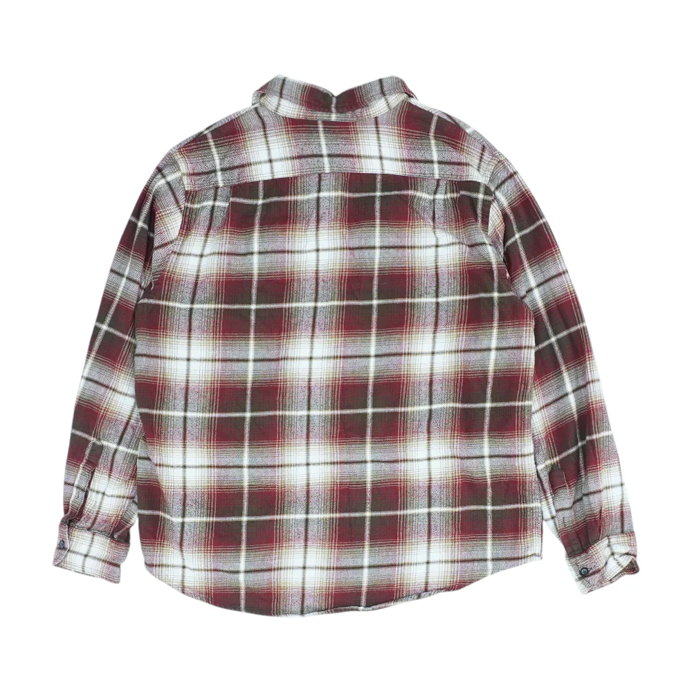 Maroon Plaid Flannel Button Down - Image 2