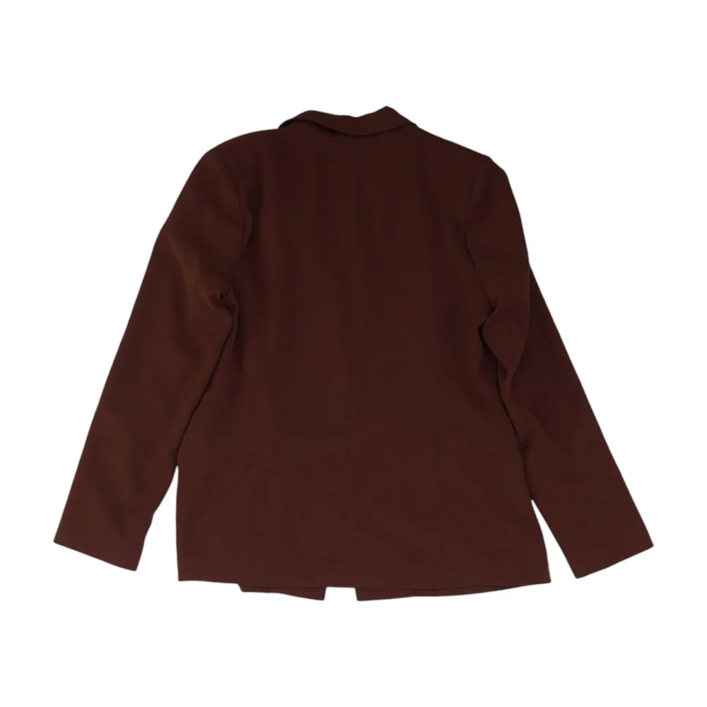 Maroon Solid Blazer - Image 2