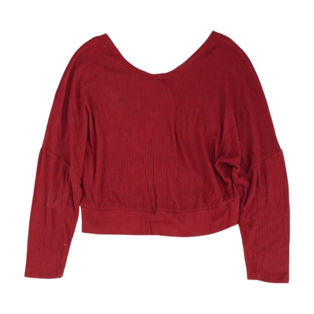 Maroon Solid Pajama Top - Image 2