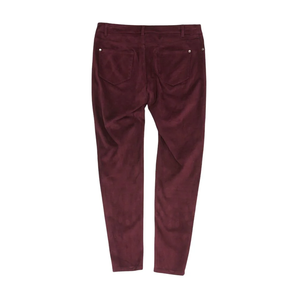 Maroon Solid Pants - Image 2