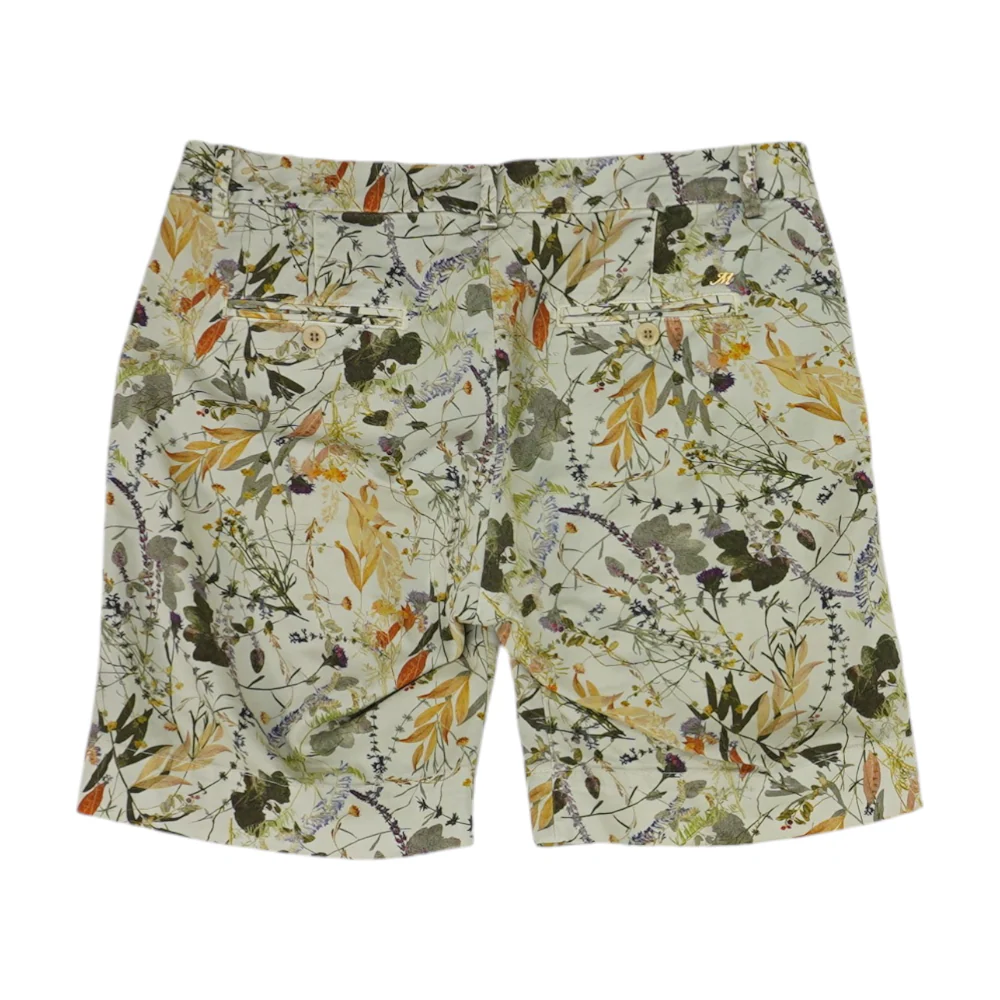 Beige Floral Chino Shorts - Image 2