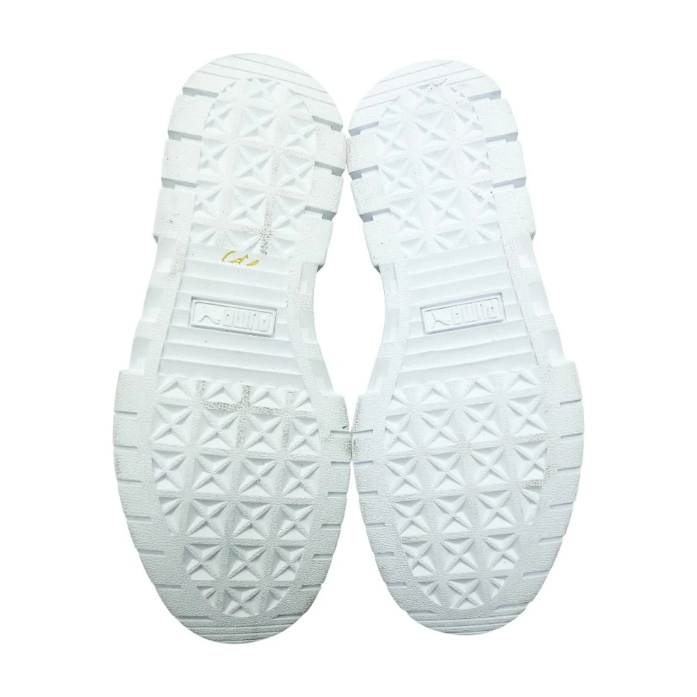 Mayze Leather White Low Top Athletic Shoes - Image 3