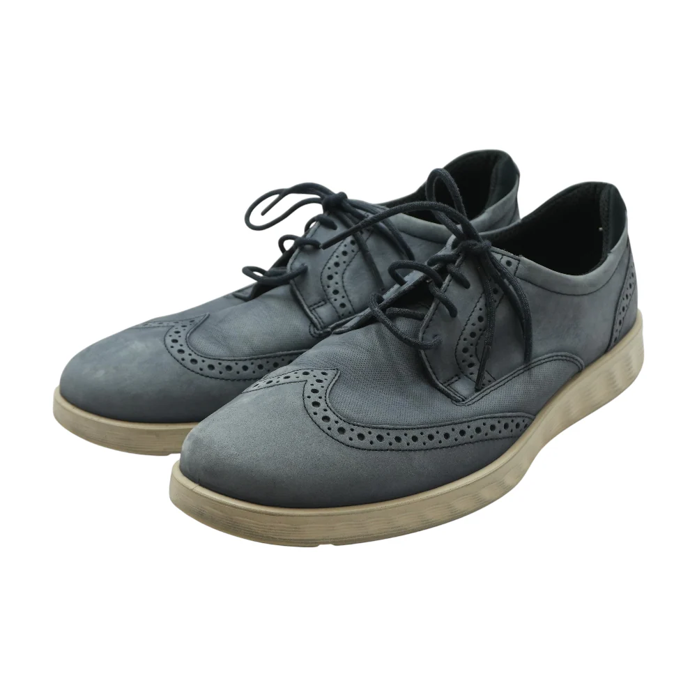 Navy Lace-Up Dress Shoes