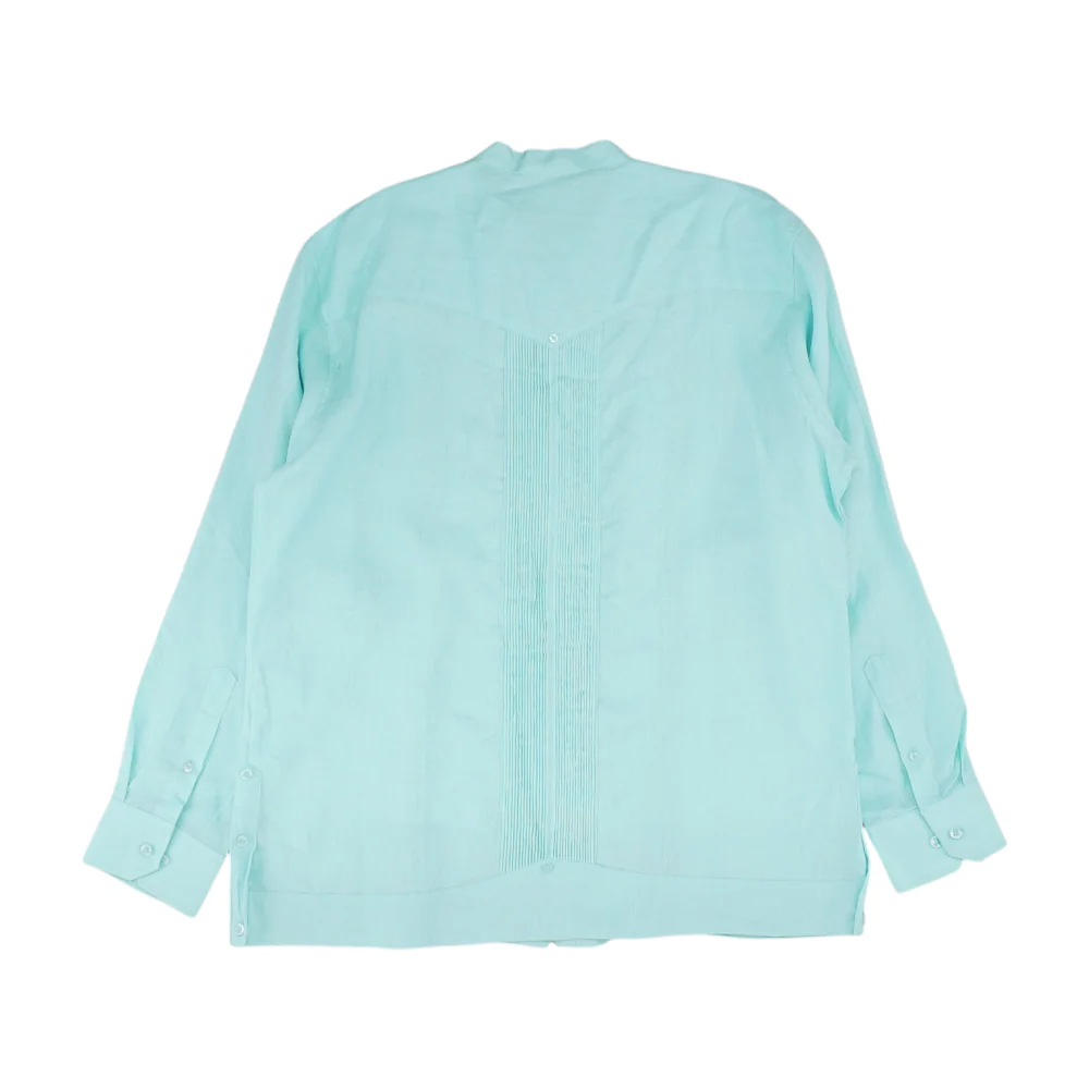 Blue Solid Long Sleeve Button Down - Image 2