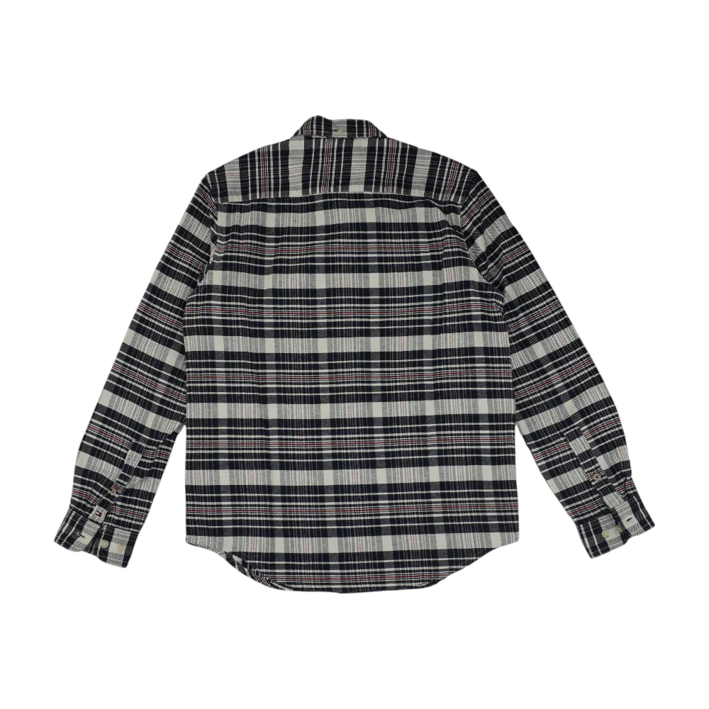 Navy Plaid Long Sleeve Button Down - Image 2
