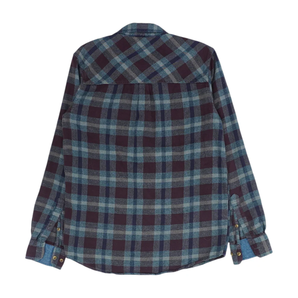 Burgundy Plaid Flannel Button Down - Image 2