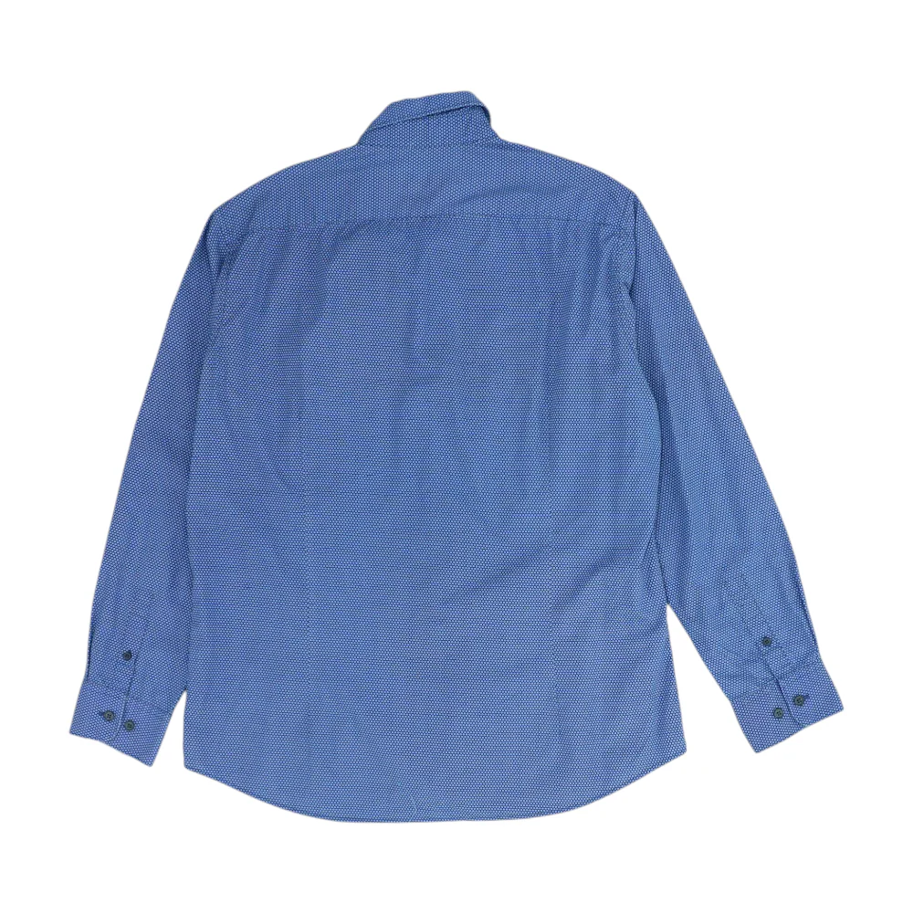 Blue Polka Dot Long Sleeve Button Down - Image 2