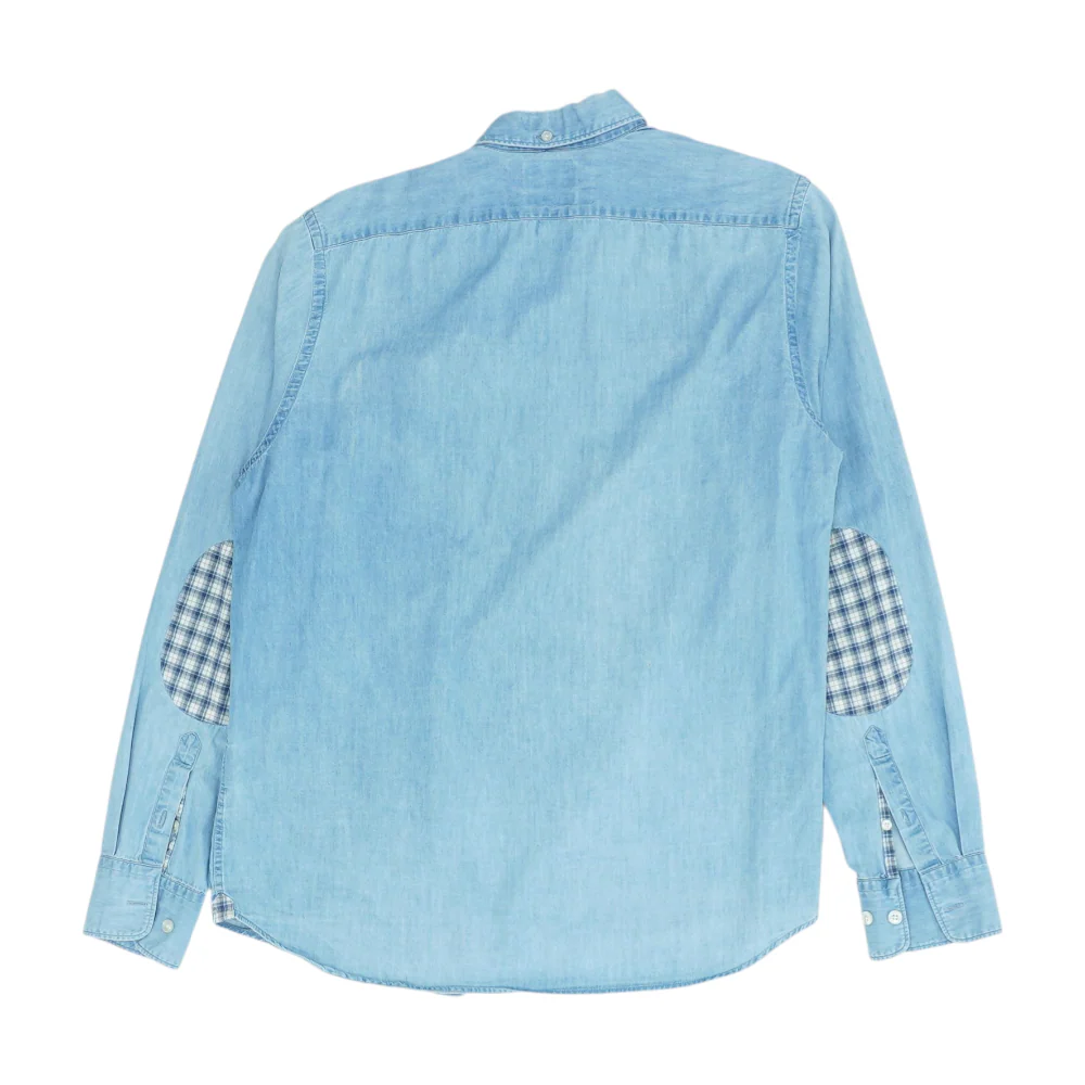 Blue Solid Long Sleeve Button Down - Image 2