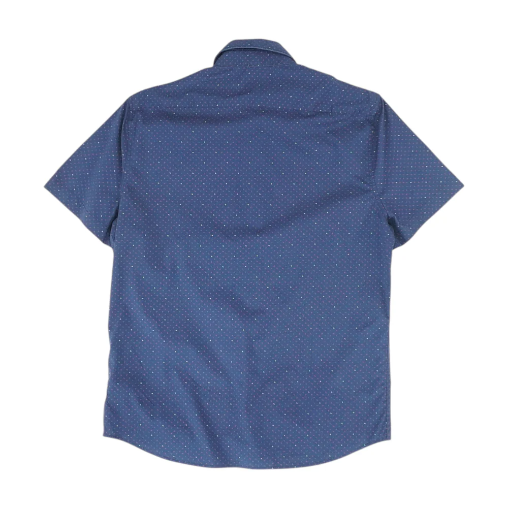 Navy Print Short Sleeve Button Down - Image 2