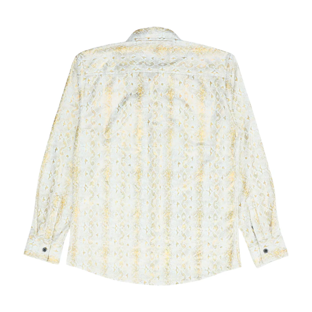 Gold Animal Print Long Sleeve Button Down - Image 2