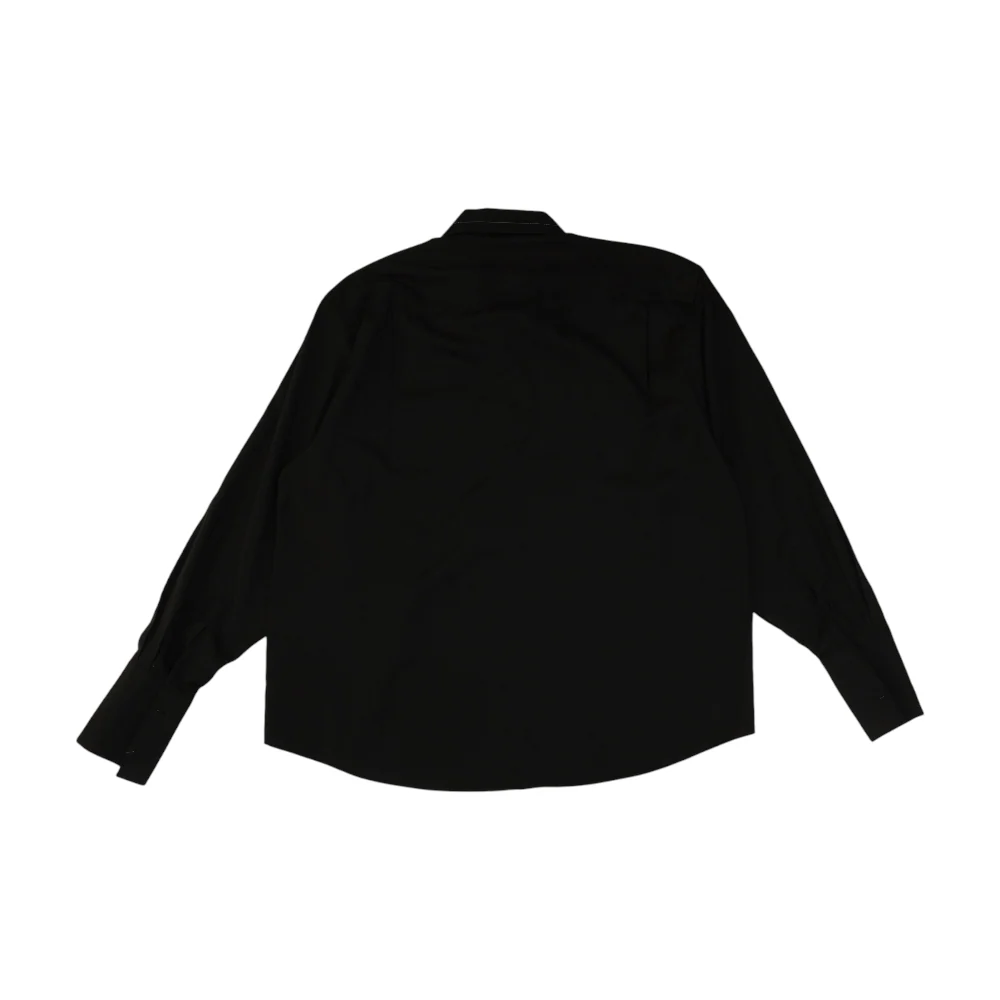 Black Solid Long Sleeve Button Down - Image 2
