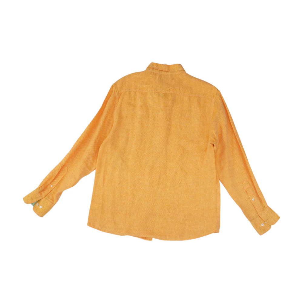 Orange Solid Long Sleeve Button Down - Image 2
