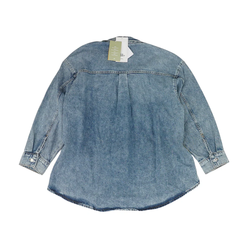 Blue Solid Long Sleeve Button Down - Image 2