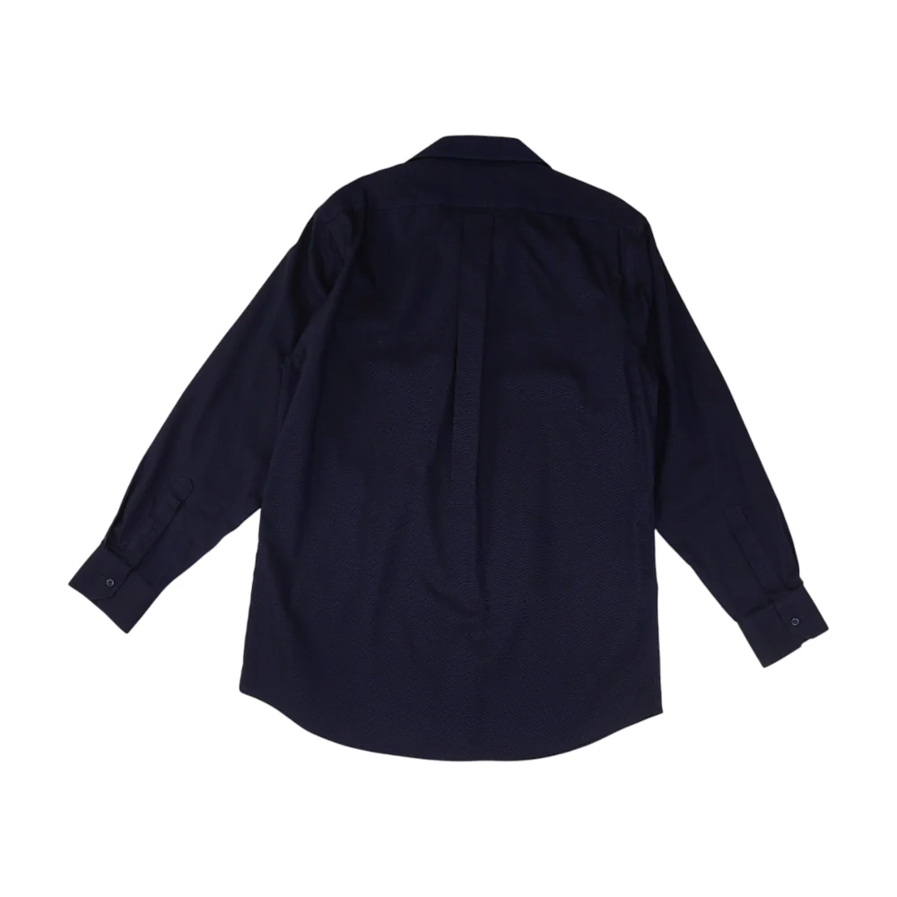 Navy Solid Long Sleeve Button Down - Image 2