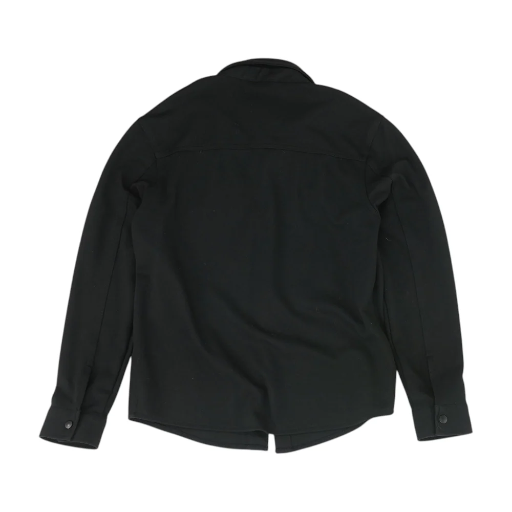 Black Solid Flannel Button Down - Image 2