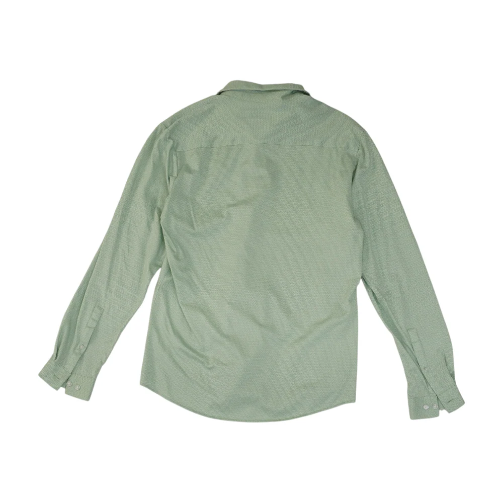 Green Solid Long Sleeve Button Down - Image 2