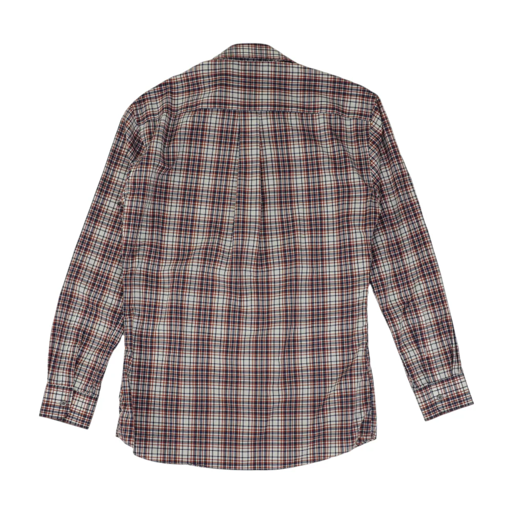 Navy Plaid Long Sleeve Button Down - Image 2