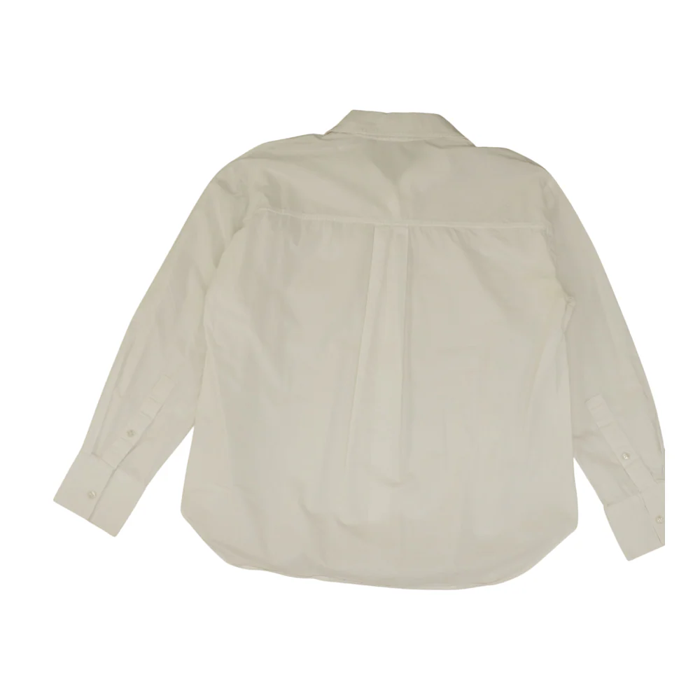 White Solid Long Sleeve Button Down - Image 2
