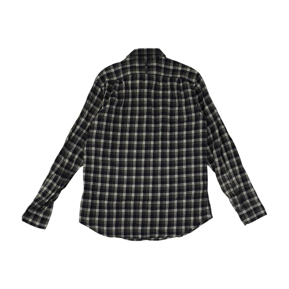 Navy Plaid Long Sleeve Button Down - Image 2
