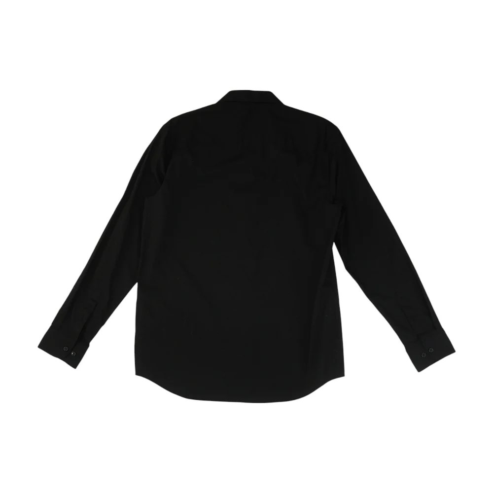 Black Solid Long Sleeve Button Down - Image 2