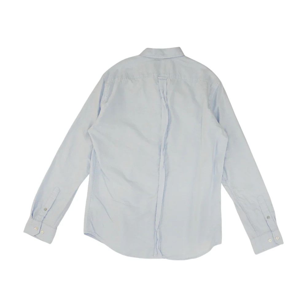Blue Solid Long Sleeve Button Down - Image 2