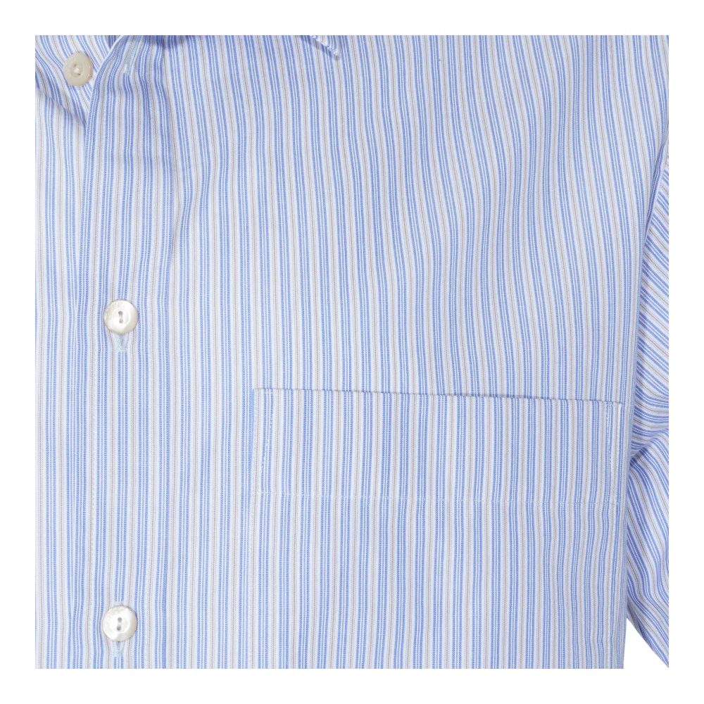 Blue Striped Short Sleeve Button Down - Image 3