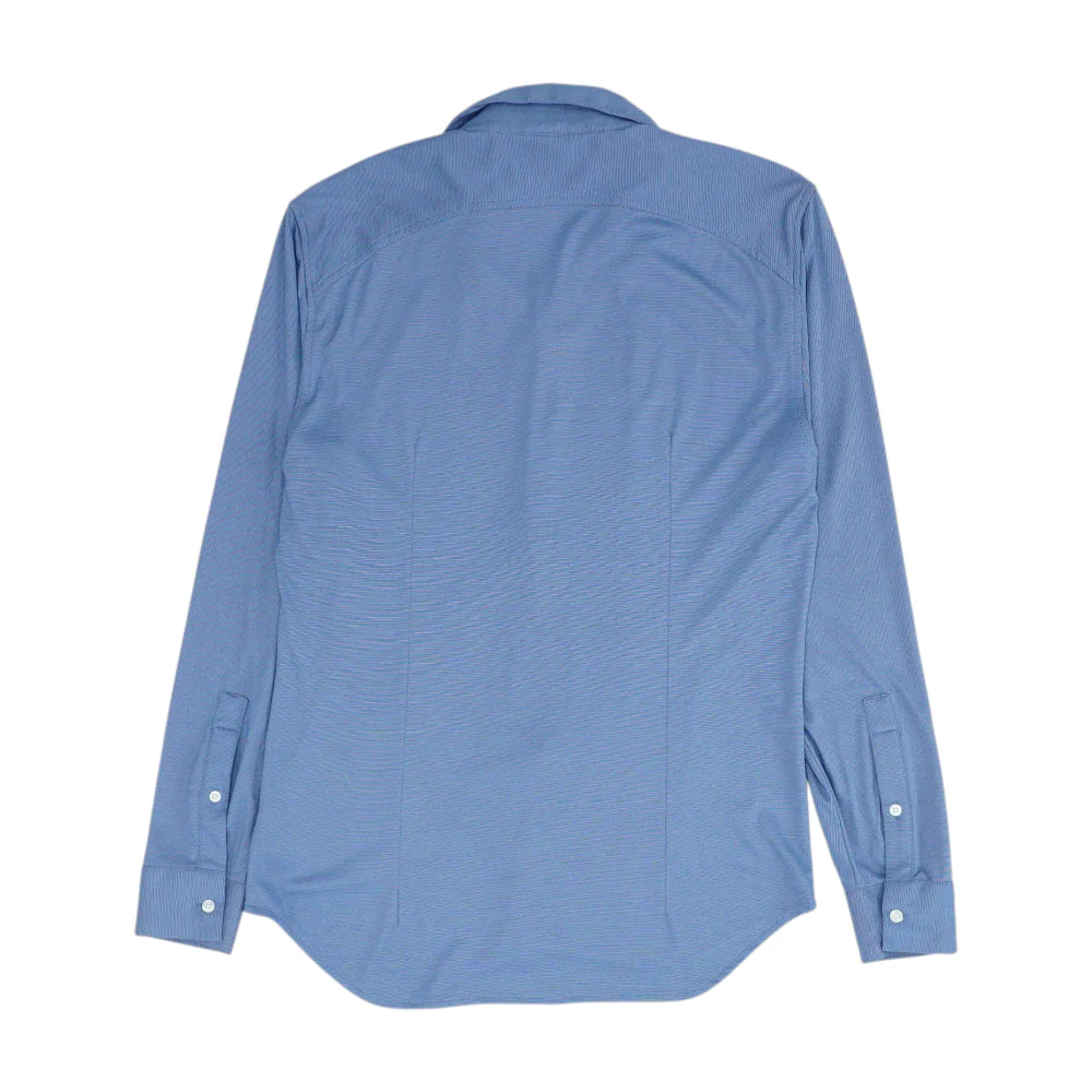 Blue Solid Long Sleeve Button Down - Image 2