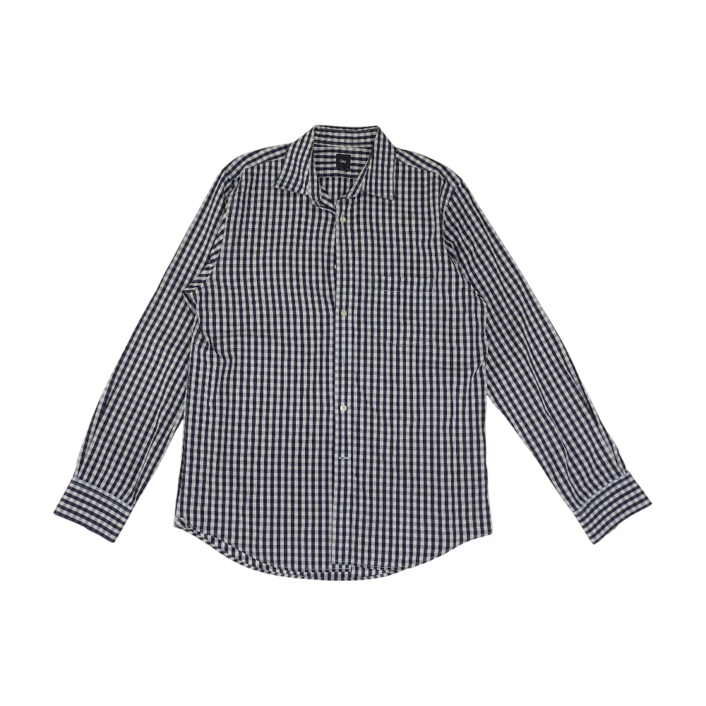 Navy Check Long Sleeve Button Down - Image 2