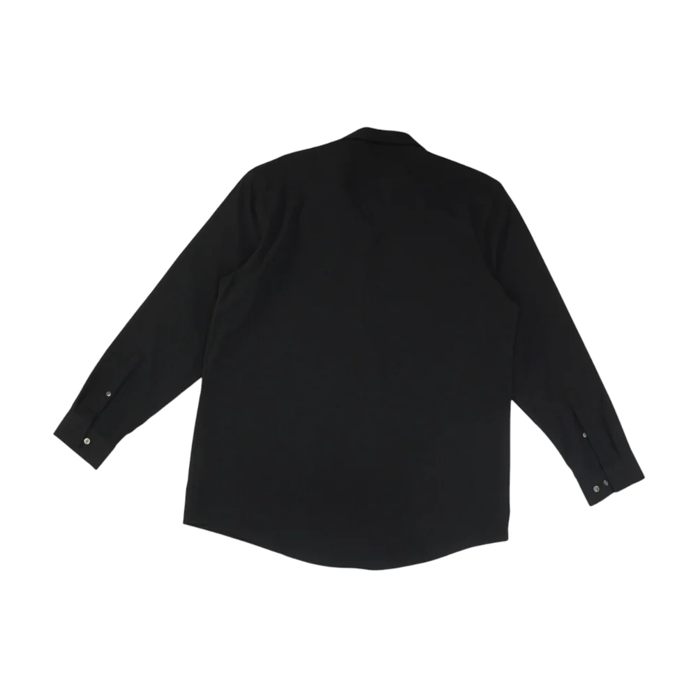 Black Solid Long Sleeve Button Down - Image 2