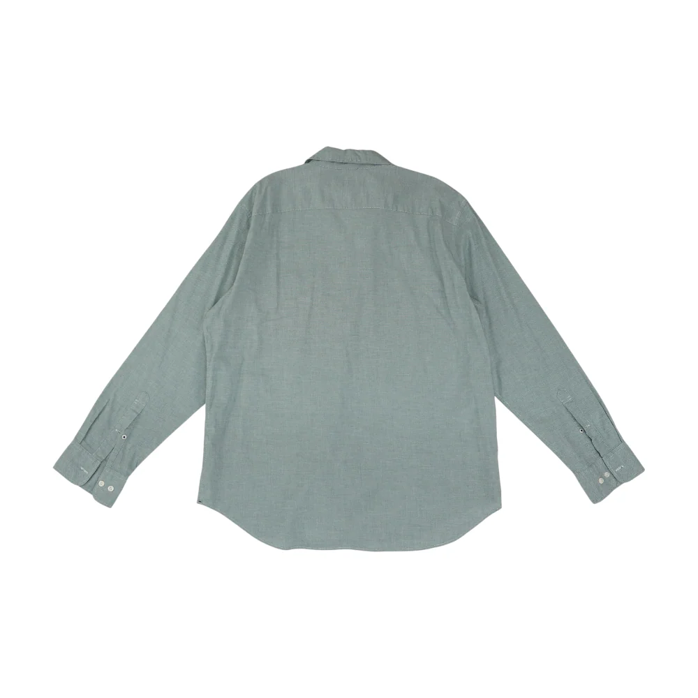 Green Solid Long Sleeve Button Down - Image 2