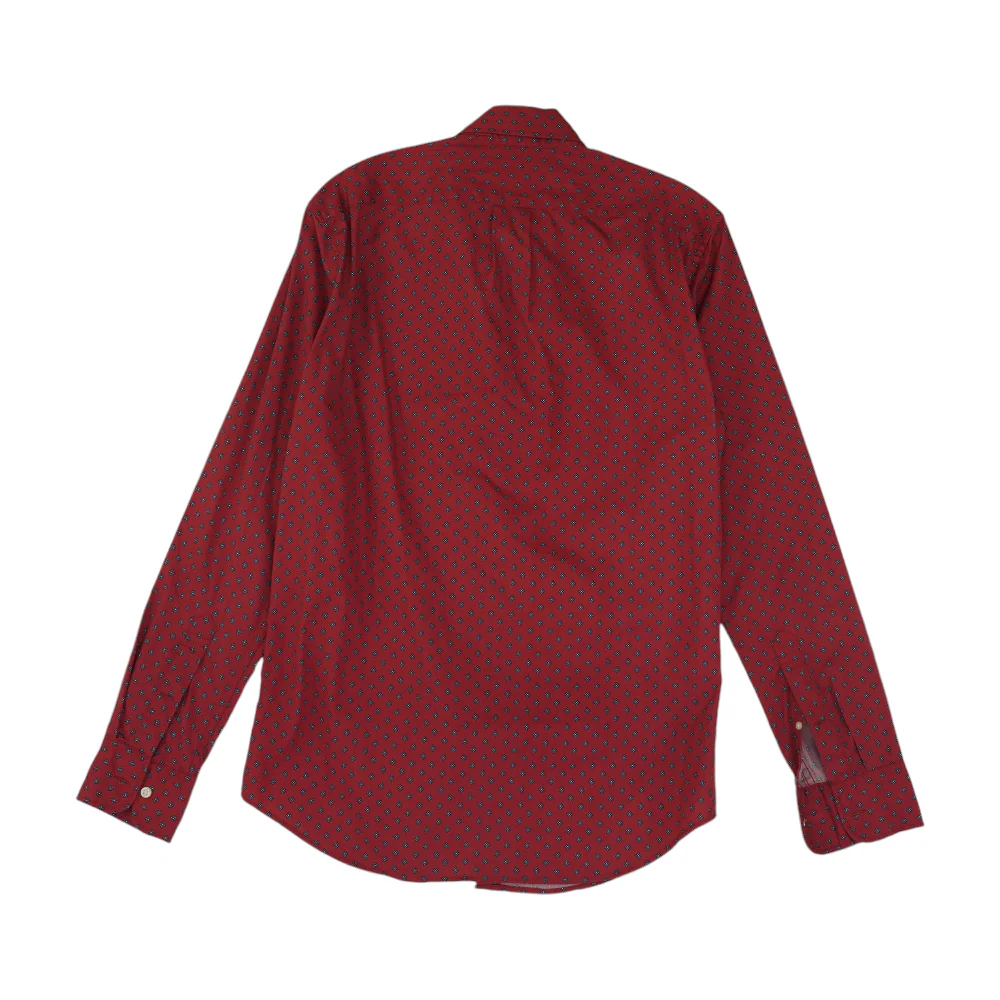 Red Geometric Long Sleeve Button Down - Image 2