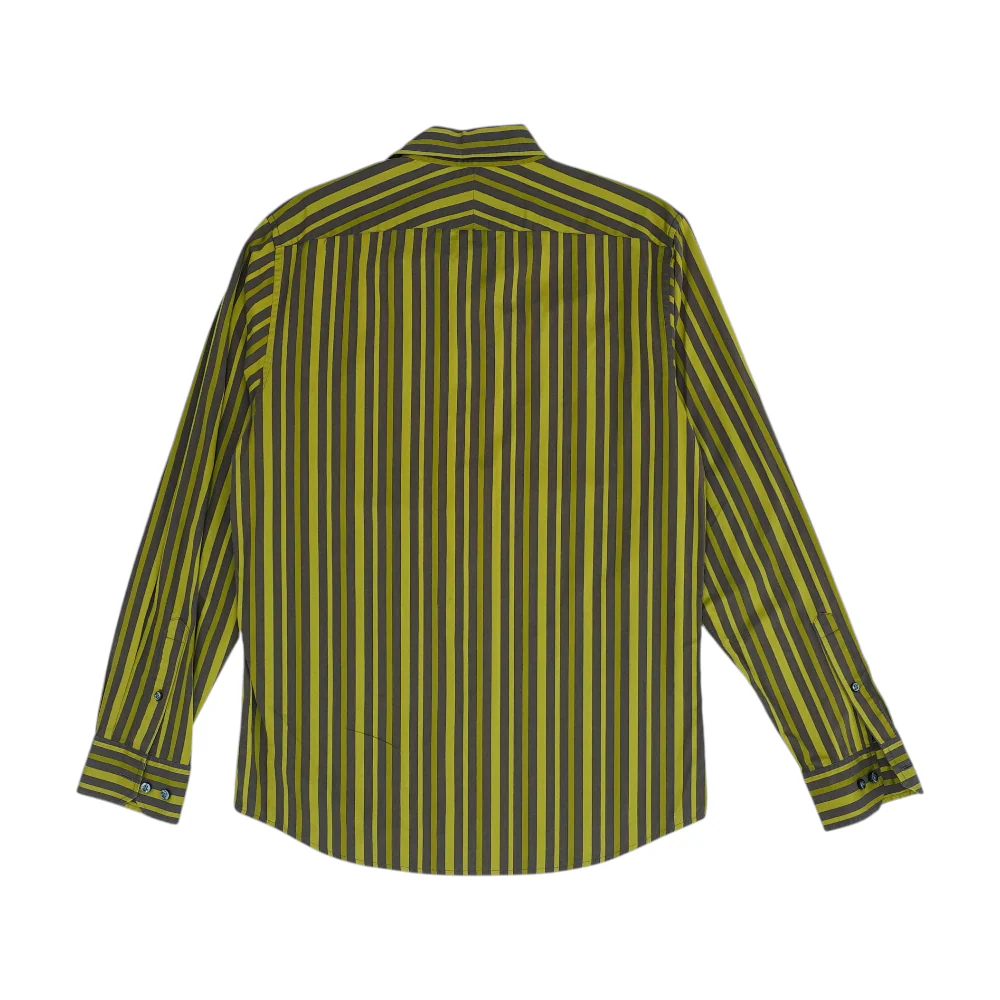Green Striped Long Sleeve Button Down - Image 2