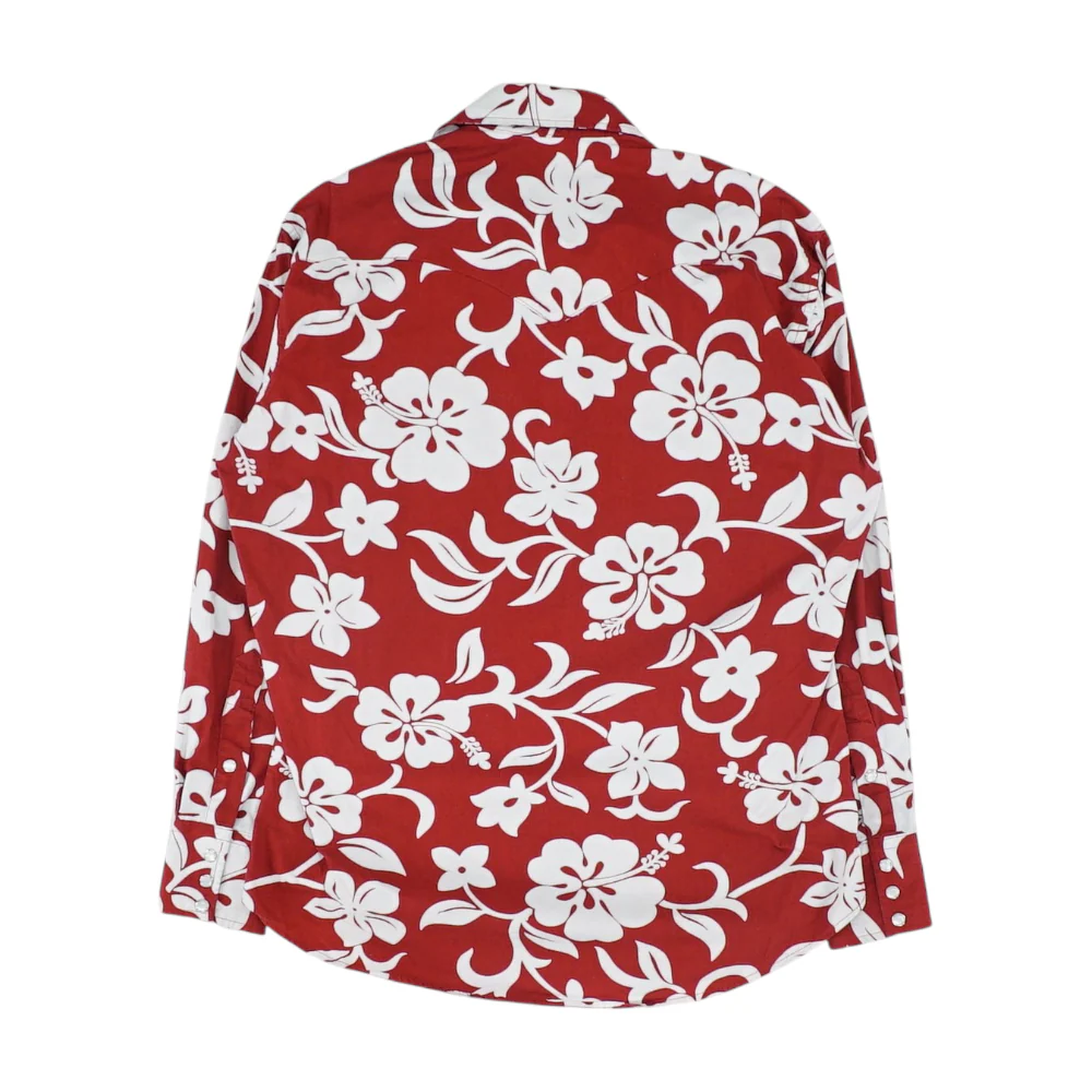 Red Floral Long Sleeve Button Down - Image 2