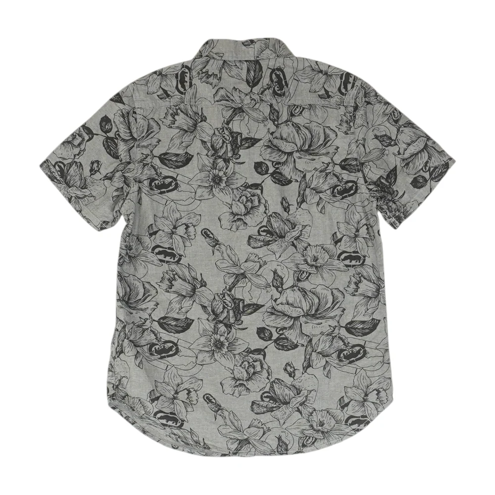 Gray Floral Short Sleeve Button Down - Image 2