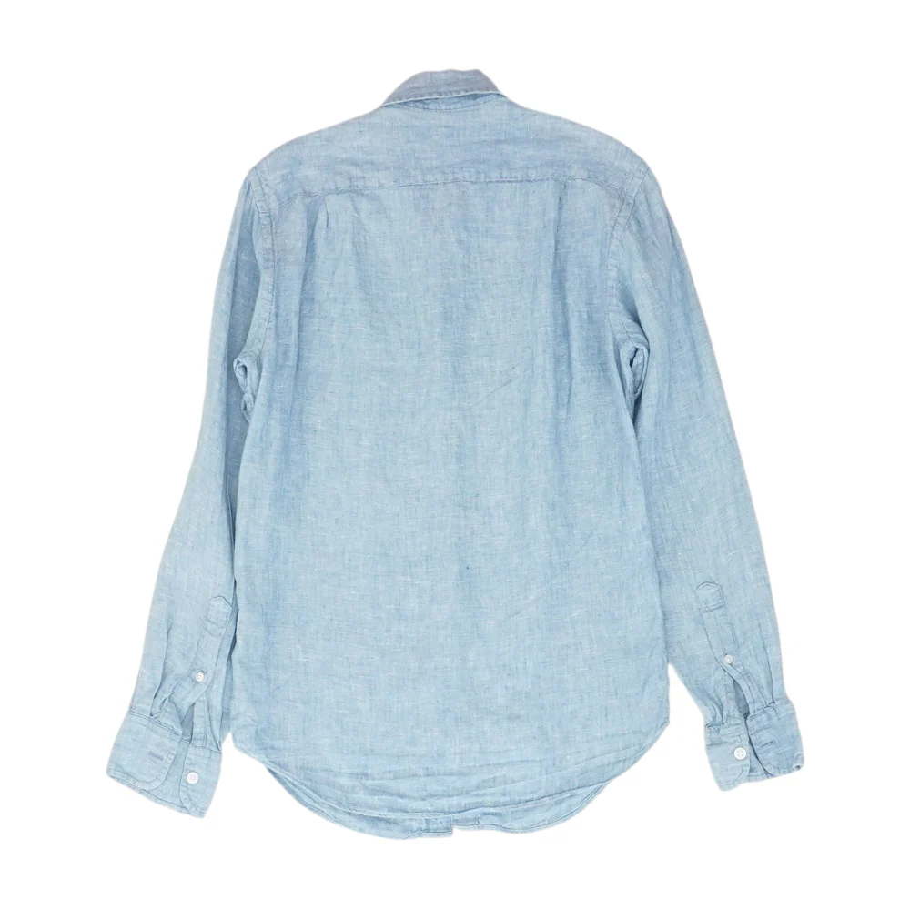 Blue Solid Long Sleeve Button Down - Image 2