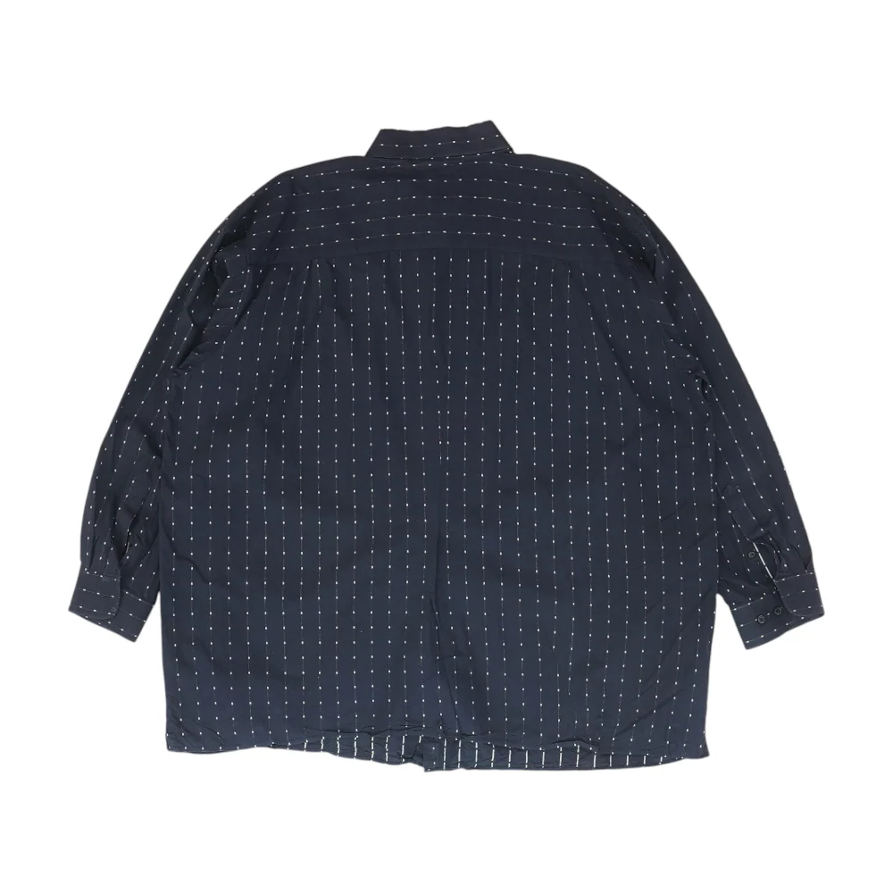Navy Big & Tall Geometric Long Sleeve Button Down - Image 2