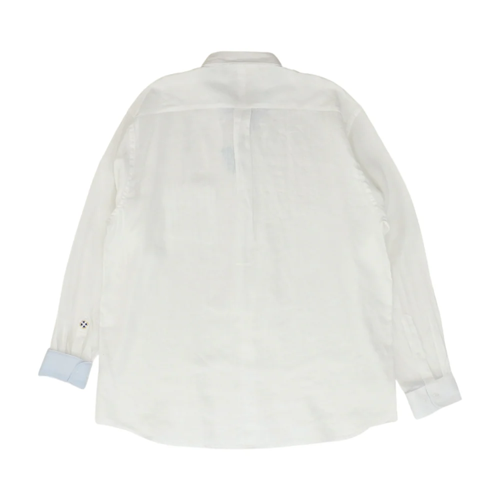 White Solid Long Sleeve Button Down - Image 2