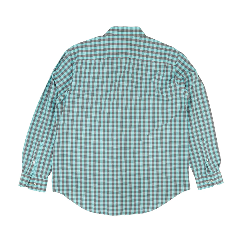 Blue Check Long Sleeve Button Down - Image 2