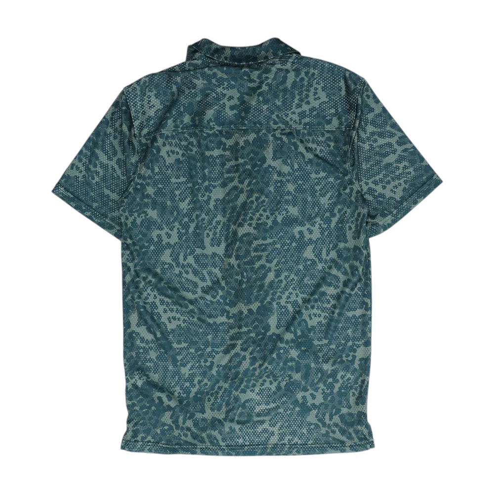 Green Camo Short Sleeve Button Down - Image 2