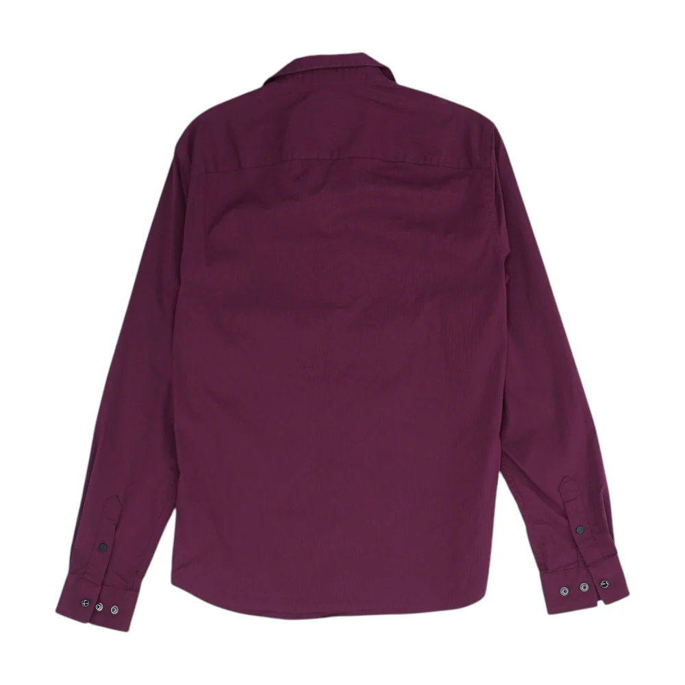 Maroon Striped Long Sleeve Button Down - Image 2