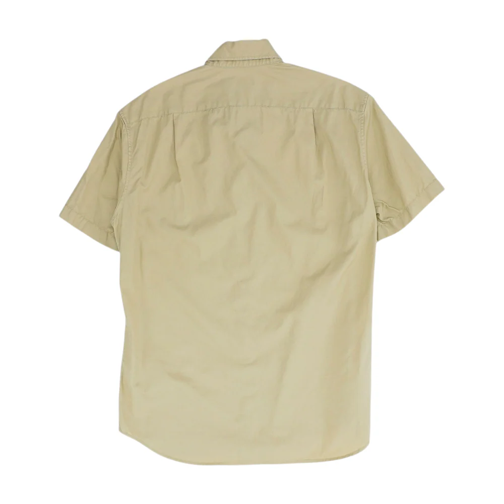Tan Solid Short Sleeve Button Down - Image 2