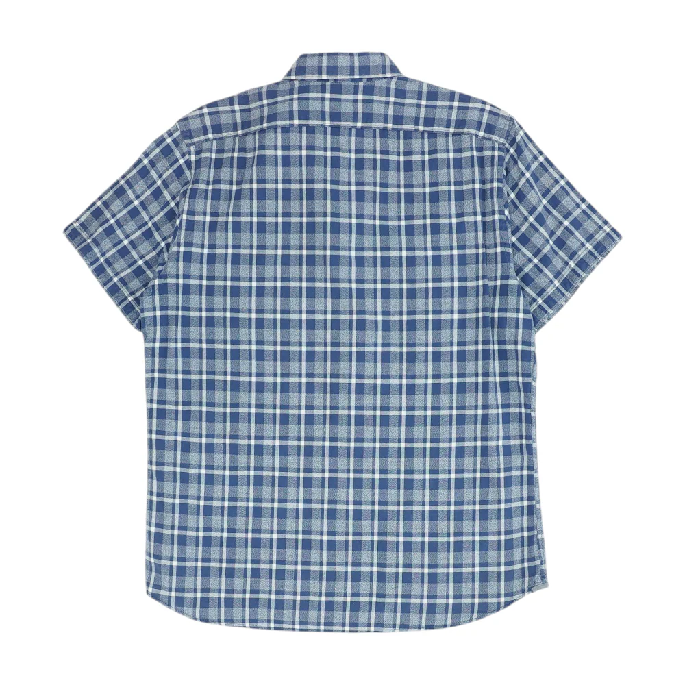 Blue Plaid Short Sleeve Button Down - Image 2