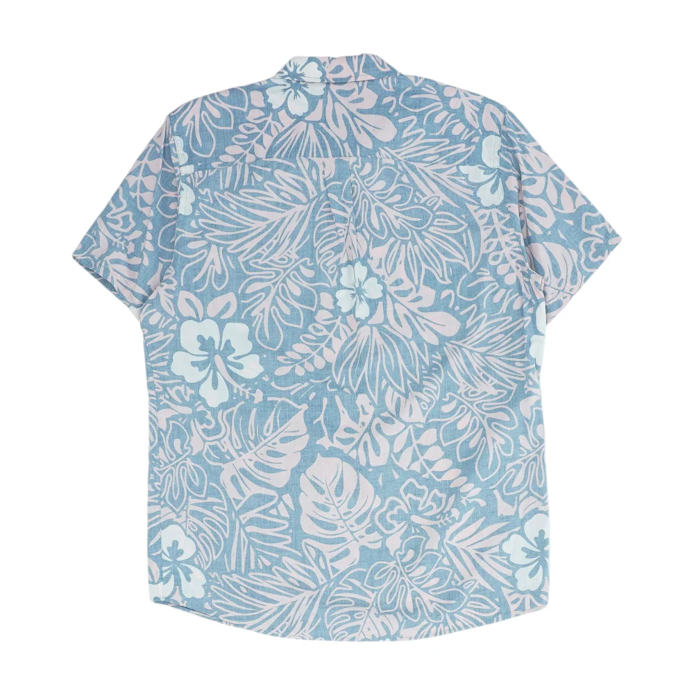 Blue Floral Short Sleeve Button Down - Image 2