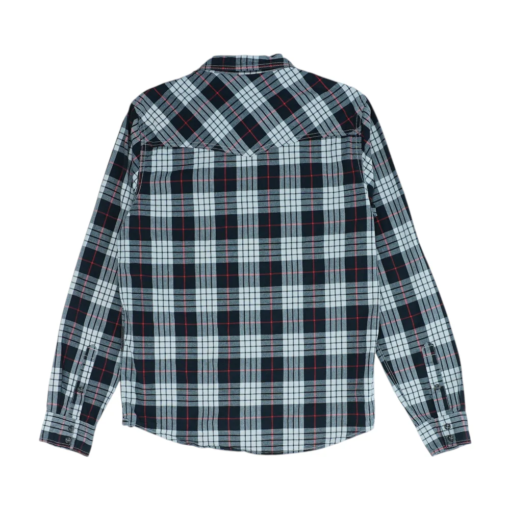 Gray Plaid Long Sleeve Button Down - Image 2